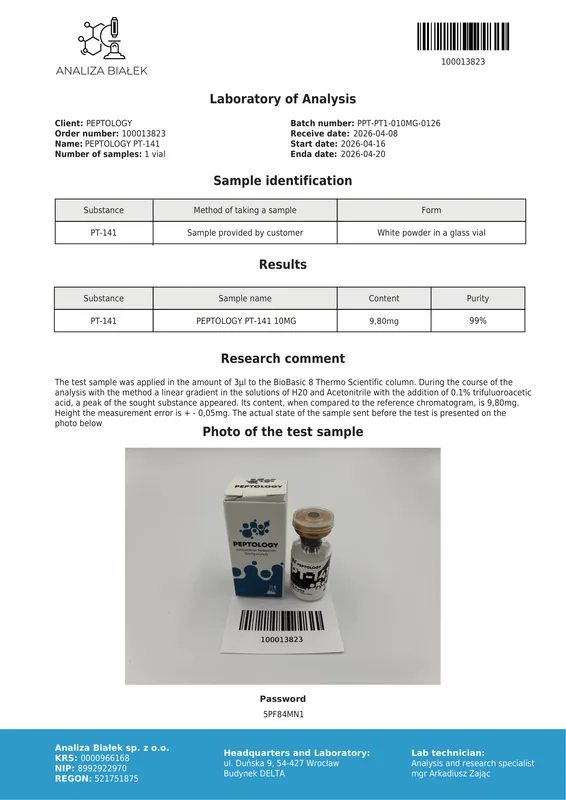 PT-141 (Bremelanotide) 10 mg – Melanocortin receptor agonist – image 2